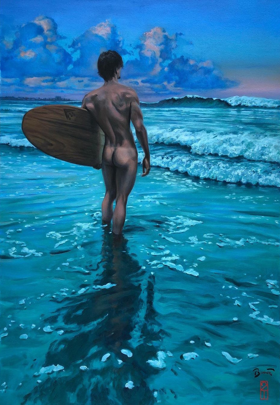 Paul Binnie “Dawn Surfer” artwork