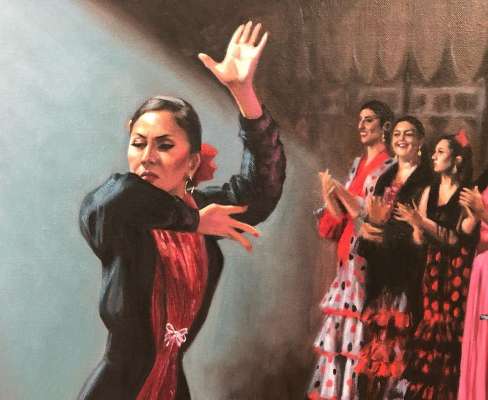Paul Binnie “Las Flamenquitas” Detail of Patricia Astorga-Casey thumbnail
