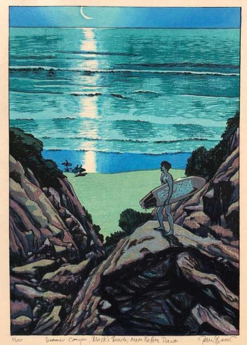 Paul Binnie “Summer Canyon, Black's Beach: Moon Before Dawn” 2022 thumbnail