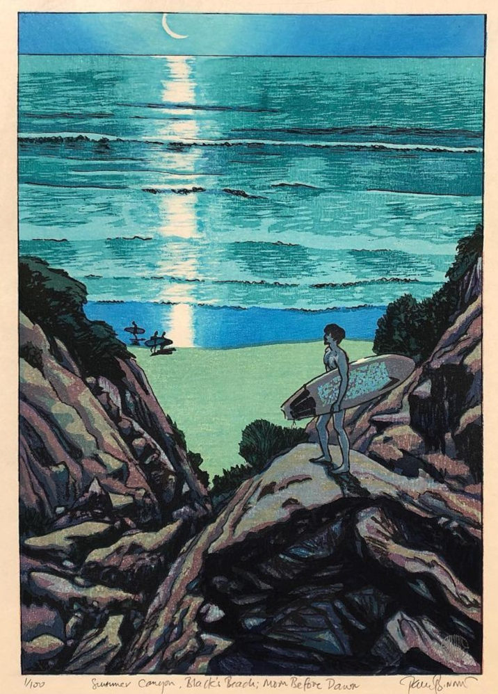 Paul Binnie “Summer Canyon, Black's Beach: Moon Before Dawn” artwork